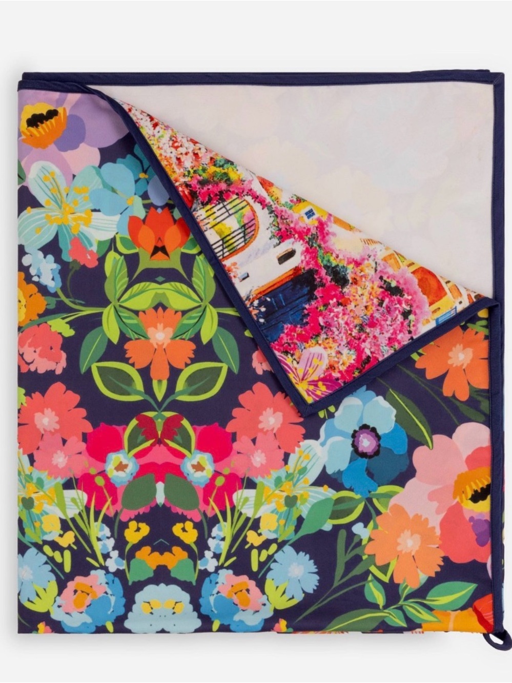 NEW JOHNNY WAS spello bloom beach towel in multi reversible - NWOT